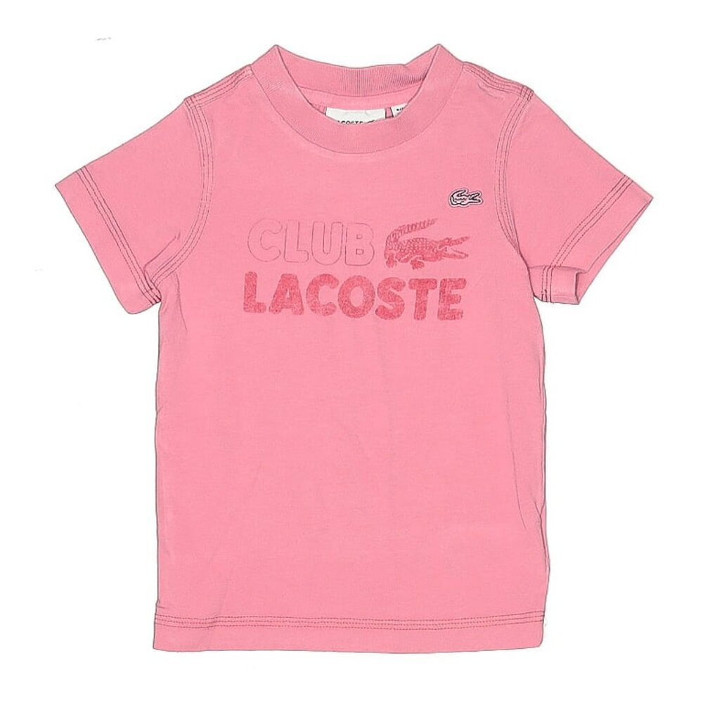 Lacoste pink short sleeve Tshirt Size 2